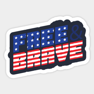 Free and Brave Sticker